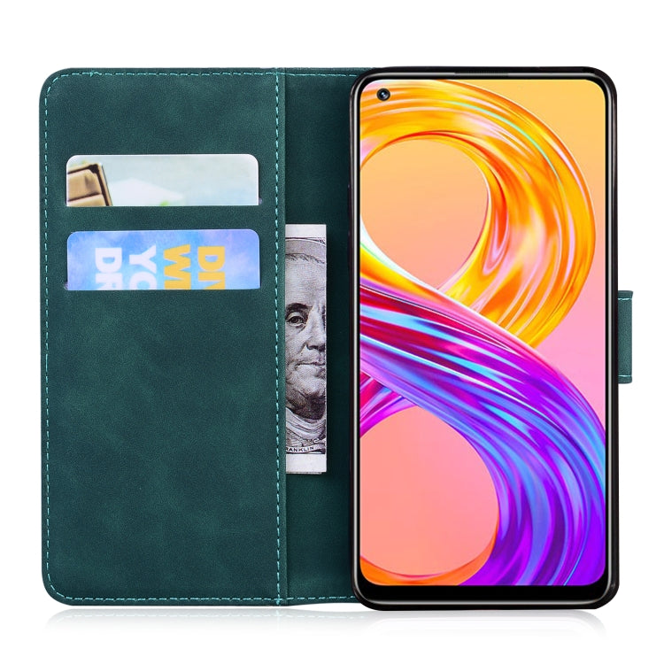 For OPPO Realme 8 / Realme 8 Pro Tiger Embossing Pattern Horizontal Flip Leather Case with Holder & Card Slots & Wallet(Green) - Realme Cases by buy2fix | Online Shopping UK | buy2fix