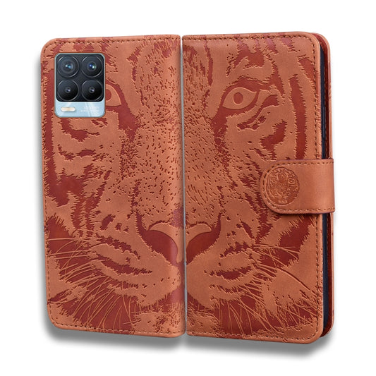For OPPO Realme 8 / Realme 8 Pro Tiger Embossing Pattern Horizontal Flip Leather Case with Holder & Card Slots & Wallet(Brown) - Realme Cases by buy2fix | Online Shopping UK | buy2fix