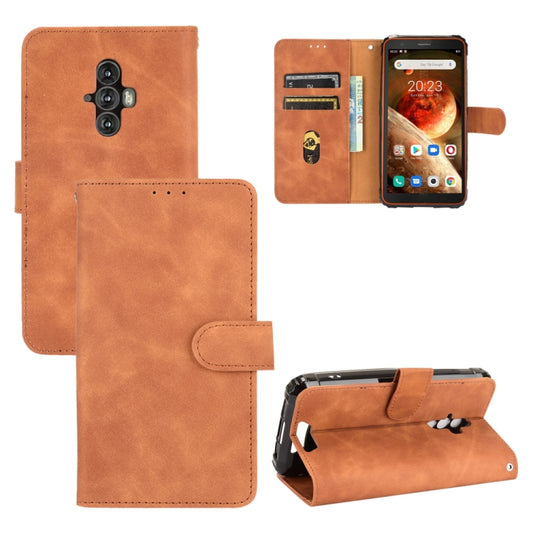 For Blackview BV6600 Solid Color Skin Feel Magnetic Buckle Horizontal Flip Calf Texture PU Leather Case with Holder & Card Slots & Wallet(Brown) - More Brand by buy2fix | Online Shopping UK | buy2fix