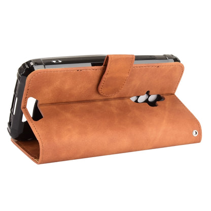 For Blackview BV6600 Solid Color Skin Feel Magnetic Buckle Horizontal Flip Calf Texture PU Leather Case with Holder & Card Slots & Wallet(Brown) - More Brand by buy2fix | Online Shopping UK | buy2fix