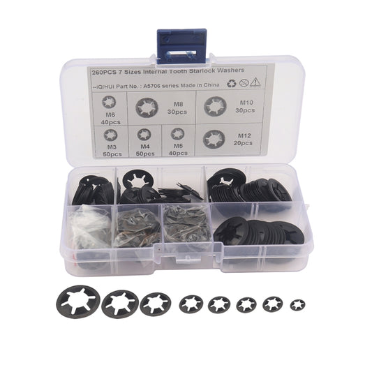 A5706 260 PCS Torx Bearing Clamp Retaining Ring Manganese Steel Quick Speed Locking Washer - Booster Cable & Clip by buy2fix | Online Shopping UK | buy2fix