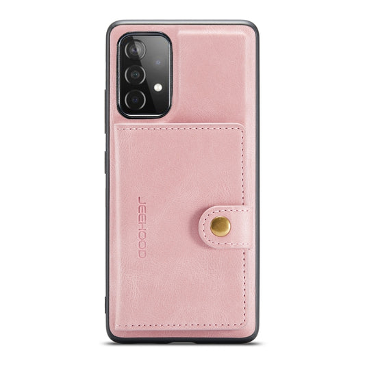 For Samsung Galaxy A32 5G JEEHOOD Retro Magnetic Detachable Protective Case with Wallet & Card Slot & Holder(Pink) - Galaxy Phone Cases by JEEHOOD | Online Shopping UK | buy2fix