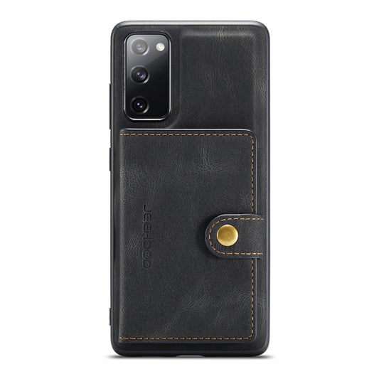 For Samsung Galaxy S20 FE JEEHOOD Retro Magnetic Detachable Protective Case with Wallet & Card Slot & Holder(Black) - Galaxy S20 FE Cases by JEEHOOD | Online Shopping UK | buy2fix