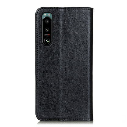 For Sony Xperia 5 III Magnetic Crazy Horse Texture Horizontal Flip Leather Case with Holder & Card Slots & Wallet(Black) by buy2fix