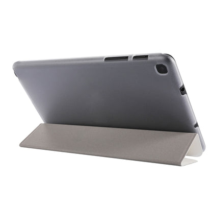 Silk Texture Three-fold Horizontal Flip Leather Case with Holder For Samsung Galaxy Tab A7 Lite 8.7 T220 / T225(White) - Tab A7 Lite T220 / T225 by buy2fix | Online Shopping UK | buy2fix