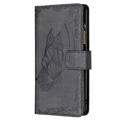 For Xiaomi Redmi 9A Flying Butterfly Embossing Pattern Zipper Horizontal Flip Leather Case with Holder & Card Slots & Wallet(Black) - Xiaomi Cases by buy2fix | Online Shopping UK | buy2fix