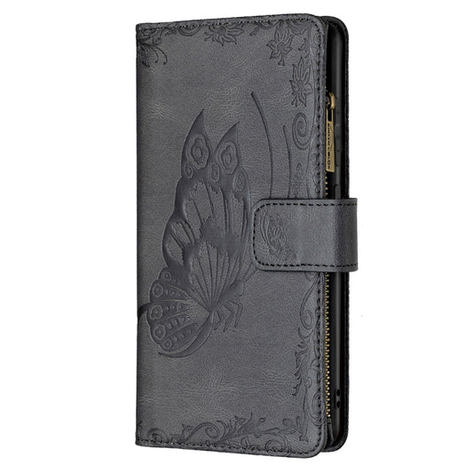 For Xiaomi Redmi 9A Flying Butterfly Embossing Pattern Zipper Horizontal Flip Leather Case with Holder & Card Slots & Wallet(Black) - Xiaomi Cases by buy2fix | Online Shopping UK | buy2fix