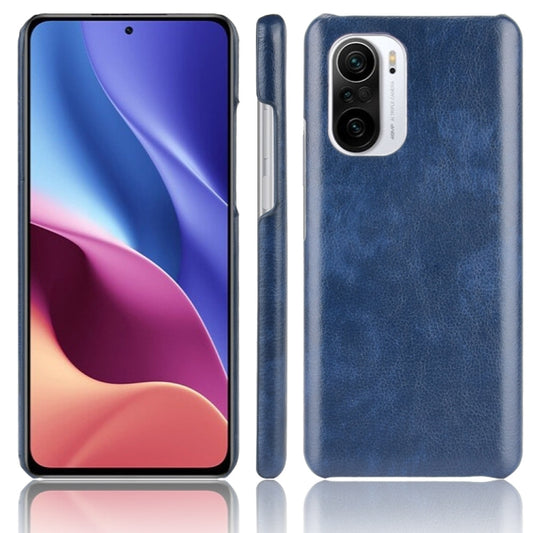 For Xiaomi Redmi K40 / K40 Pro / Poco F3 Shockproof Litchi Texture PC + PU Case(Blue) - Xiaomi Cases by buy2fix | Online Shopping UK | buy2fix