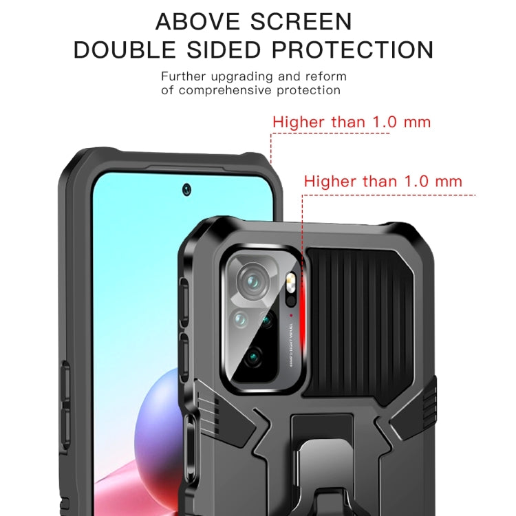 For OPPO A74 4G Armor Warrior Shockproof PC + TPU Protective Case(Coffee) by buy2fix
