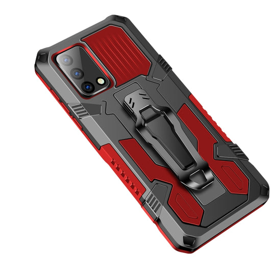 For OPPO A74 4G Armor Warrior Shockproof PC + TPU Protective Case(Red) by buy2fix