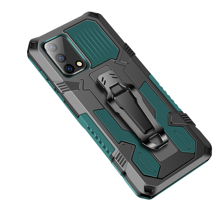 For OPPO A74 4G Armor Warrior Shockproof PC + TPU Protective Case(Army Green) by buy2fix