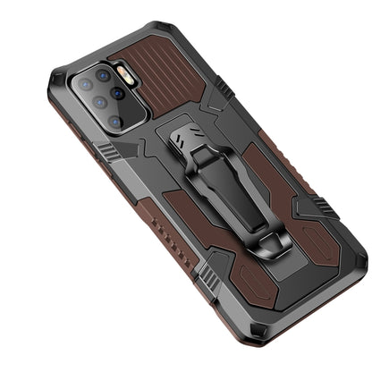 For OPPO A94 Armor Warrior Shockproof PC + TPU Protective Case(Coffee) by buy2fix