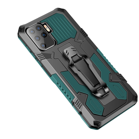 For OPPO A94 Armor Warrior Shockproof PC + TPU Protective Case(Army Green) by buy2fix