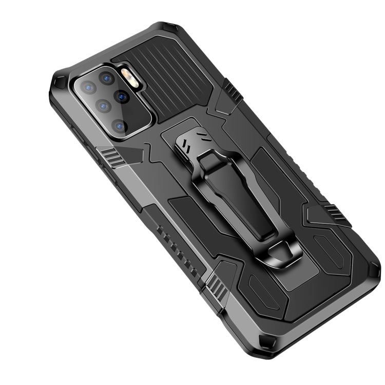 For OPPO A94 Armor Warrior Shockproof PC + TPU Protective Case(Black) by buy2fix