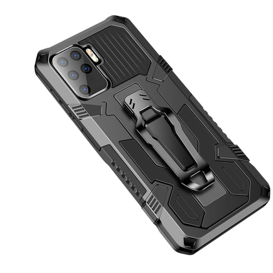 For OPPO A94 Armor Warrior Shockproof PC + TPU Protective Case(Black) by buy2fix