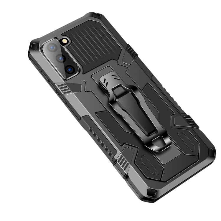 For Samsung Galaxy S21 FE Armor Warrior Shockproof PC + TPU Protective Case(Black) by buy2fix