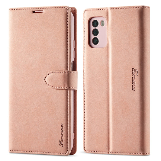For Xiaomi Poco M3 / Redmi 9T / 9 Power Forwenw F1 Series Matte Strong Magnetism Horizontal Flip Leather Case with Holder & Card Slots & Wallet & Photo Frame(Rose Gold) - Xiaomi Cases by Forwenw | Online Shopping UK | buy2fix