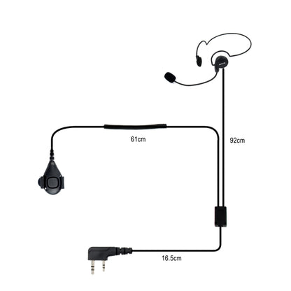 RETEVIS K-C2F 2 Pin PTT Finger Back-hanging Earphone Microphone for H-777/RT-5R/ 888s/UV5R - Microphones & Headsets by RETEVIS | Online Shopping UK | buy2fix