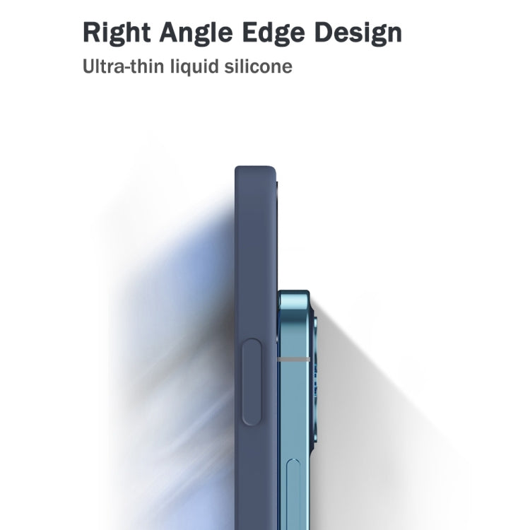 For vivo X50 Pro Solid Color Imitation Liquid Silicone Straight Edge Dropproof Full Coverage Protective Case(Blue) - vivo Cases by buy2fix | Online Shopping UK | buy2fix