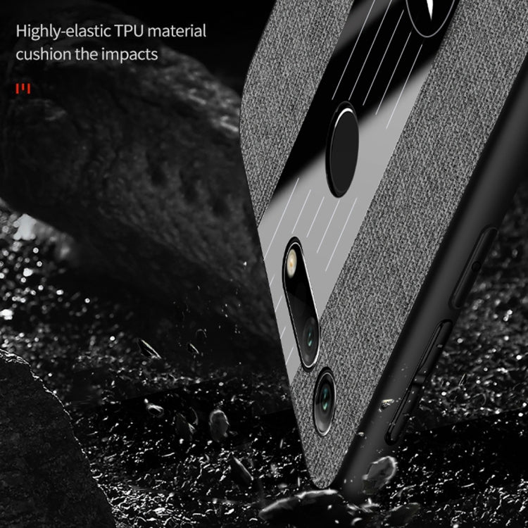 For Huawei Honor View 20 XINLI Stitching Cloth Textue Shockproof TPU Protective Case(Blue) by XINLI