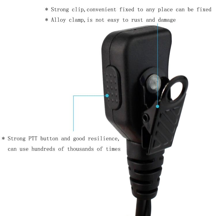 RETEVIS R-111 M Head 2 Pin PTT Adjustable Volume Earphone Microphone for Motorola GP68/GP88/GP300/GP2000 - Microphones & Headsets by RETEVIS | Online Shopping UK | buy2fix