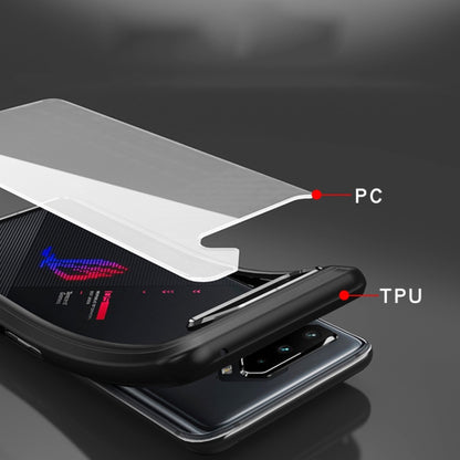 For Asus ROG Phone 5 Clear PC+TPU Shockproof Protective Case(Black) - Lenovo by buy2fix | Online Shopping UK | buy2fix