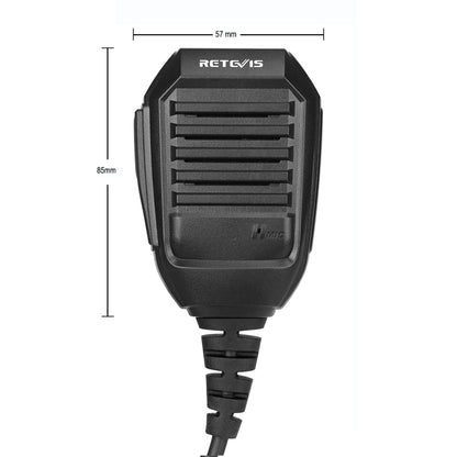 RETEVIS RS-113 2 Pin Remote Speaker Microphone for H777/UV5R/RT21/RT1/RT3 - Microphones & Headsets by RETEVIS | Online Shopping UK | buy2fix