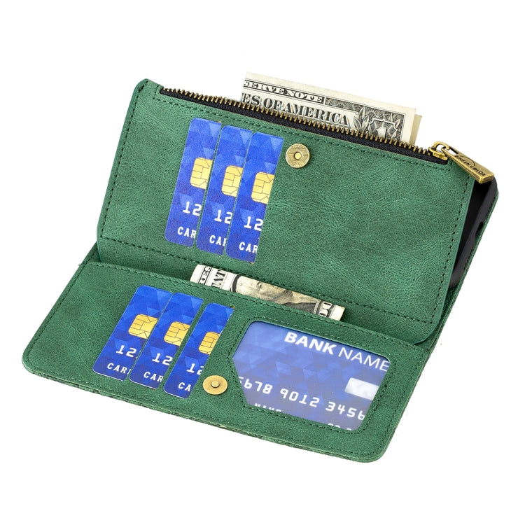 For Samsung Galaxy A02 Flying Butterfly Embossing Pattern Zipper Horizontal Flip Leather Case with Holder & Card Slots & Wallet(Green) by buy2fix