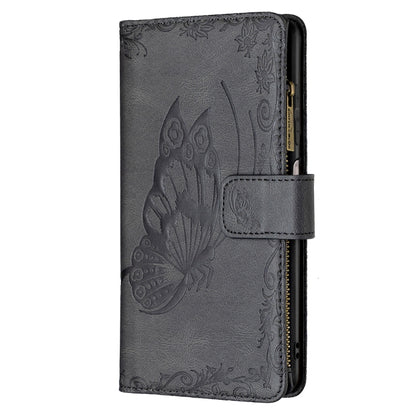 For Samsung Galaxy A32 5G Flying Butterfly Embossing Pattern Zipper Horizontal Flip Leather Case with Holder & Card Slots & Wallet(Black) by buy2fix