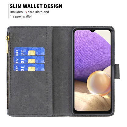 For Samsung Galaxy A32 5G Flying Butterfly Embossing Pattern Zipper Horizontal Flip Leather Case with Holder & Card Slots & Wallet(Black) by buy2fix