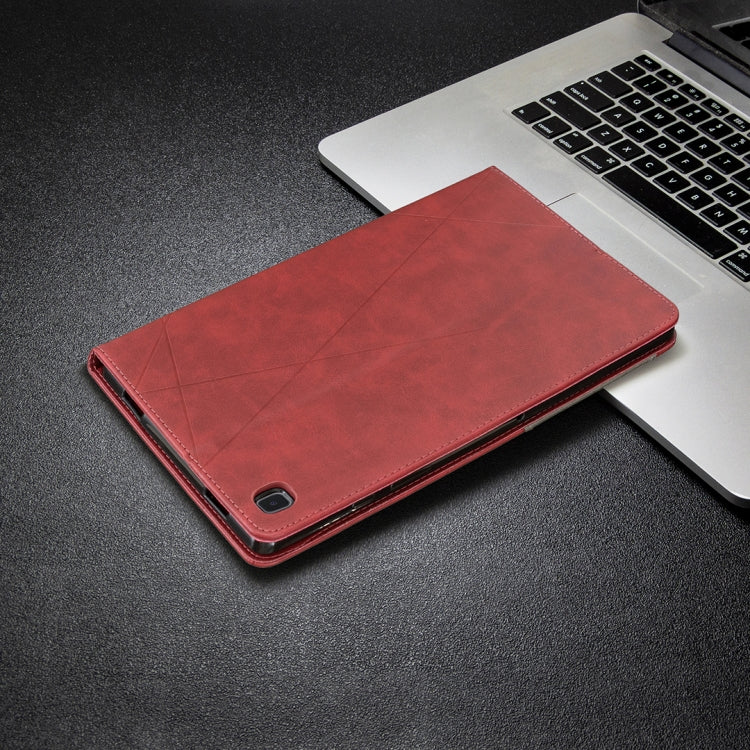 For Samsung Galaxy Tab A7 10.4 (2020) Rhombus Texture Horizontal Flip Magnetic Leather Case with Holder & Card Slots(Red) - Other Galaxy Tab PC by buy2fix | Online Shopping UK | buy2fix