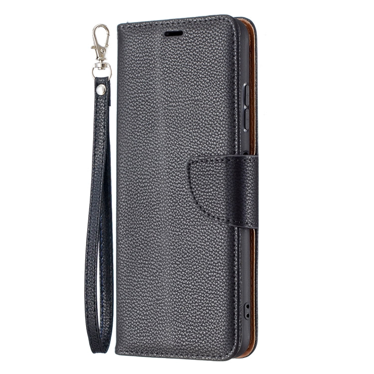 For Samsung Galaxy A22 5G Litchi Texture Pure Color Horizontal Flip Leather Case with Holder & Card Slots & Wallet & Lanyard(Black) by buy2fix