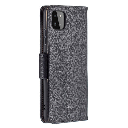 For Samsung Galaxy A22 5G Litchi Texture Pure Color Horizontal Flip Leather Case with Holder & Card Slots & Wallet & Lanyard(Black) by buy2fix