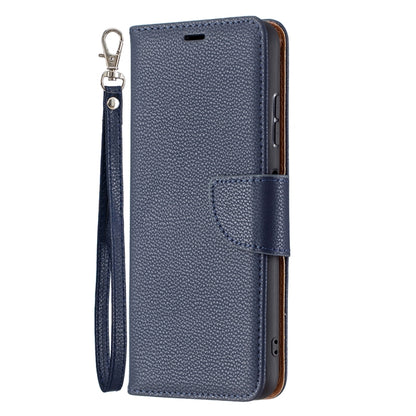For Samsung Galaxy A22 5G Litchi Texture Pure Color Horizontal Flip Leather Case with Holder & Card Slots & Wallet & Lanyard(Dark Blue) by buy2fix