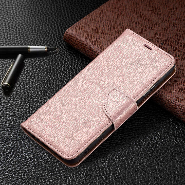 For Samsung Galaxy A22 5G Litchi Texture Pure Color Horizontal Flip Leather Case with Holder & Card Slots & Wallet & Lanyard(Rose Gold) by buy2fix