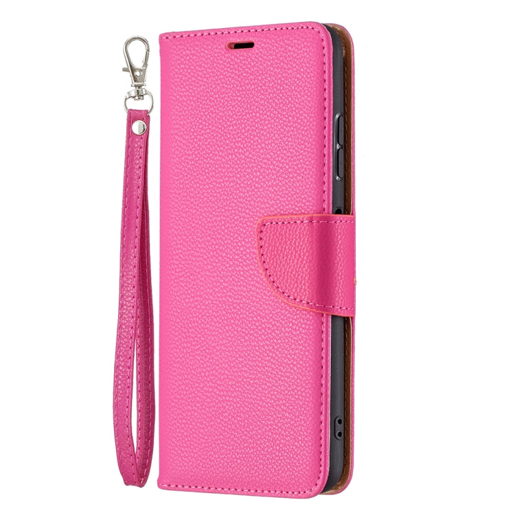 For Samsung Galaxy A22 5G Litchi Texture Pure Color Horizontal Flip Leather Case with Holder & Card Slots & Wallet & Lanyard(Rose Red) by buy2fix