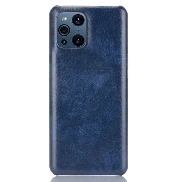 For OPPO Find X3 / X3 Pro Shockproof Litchi Texture PC + PU Case(Blue) by buy2fix