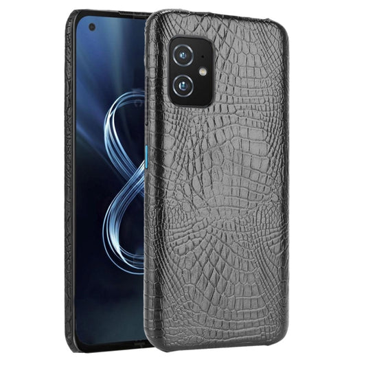 For Asus Zenfone 8 ZS590KS Shockproof Crocodile Texture PC + PU Case(Black) - ASUS Cases by buy2fix | Online Shopping UK | buy2fix