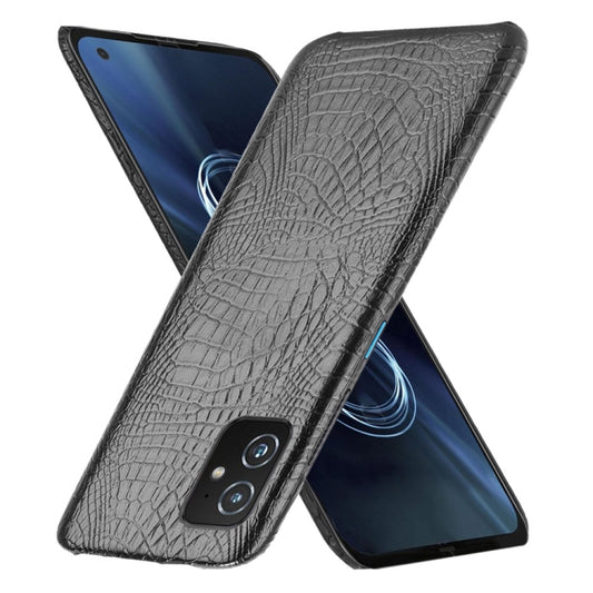 For Asus Zenfone 8 ZS590KS Shockproof Crocodile Texture PC + PU Case(Black) - ASUS Cases by buy2fix | Online Shopping UK | buy2fix
