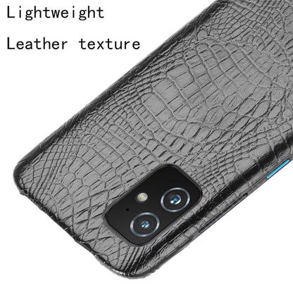 For Asus Zenfone 8 ZS590KS Shockproof Crocodile Texture PC + PU Case(Black) - ASUS Cases by buy2fix | Online Shopping UK | buy2fix