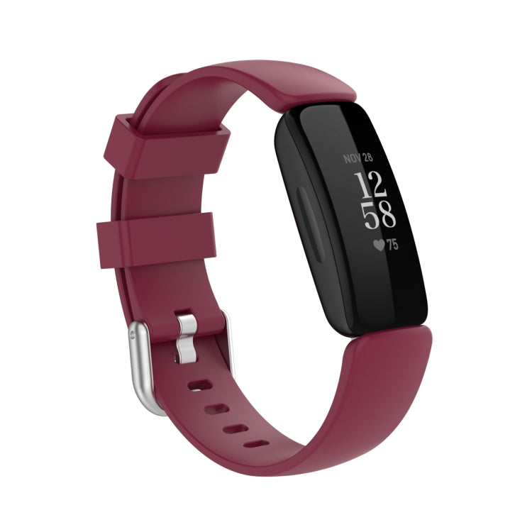 For Fitbit Ace 3 / Inspire 2 Silicone Watch Band(Wine Red) - Watch Bands by buy2fix | Online Shopping UK | buy2fix