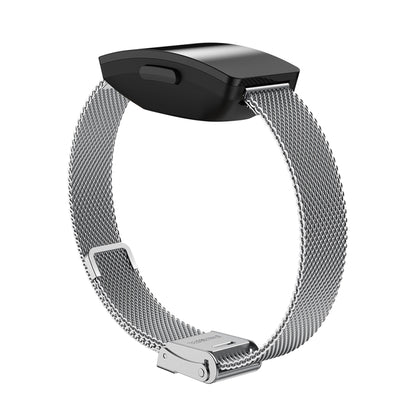 For Fitbit Ace 3 / Inspire 2 Double Insurance Buckle Milanese Watch Band(Silver) - Watch Bands by buy2fix | Online Shopping UK | buy2fix