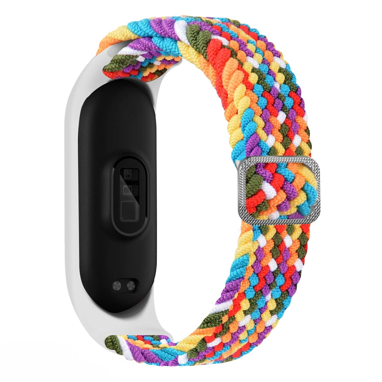 For Xiaomi Mi Band 6 / 5  / 4 / 3 Adjustable Nylon Braided Elasticity Watch Band(Rainbow) - Watch Bands by buy2fix | Online Shopping UK | buy2fix