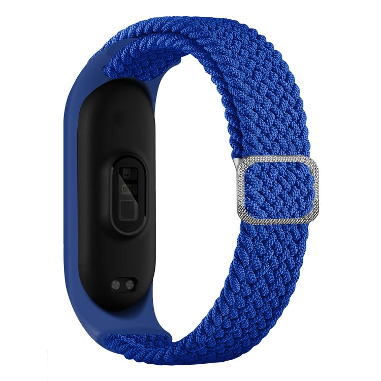 For Xiaomi Mi Band 6 / 5  / 4 / 3 Adjustable Nylon Braided Elasticity Watch Band(Blue) - Watch Bands by buy2fix | Online Shopping UK | buy2fix