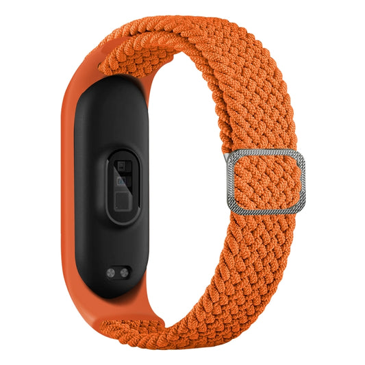 For Xiaomi Mi Band 6 / 5  / 4 / 3 Adjustable Nylon Braided Elasticity Watch Band(Orange) - Watch Bands by buy2fix | Online Shopping UK | buy2fix