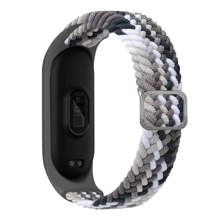 For Xiaomi Mi Band 6 / 5  / 4 / 3 Adjustable Nylon Braided Elasticity Watch Band (Colorful Black) - Watch Bands by buy2fix | Online Shopping UK | buy2fix