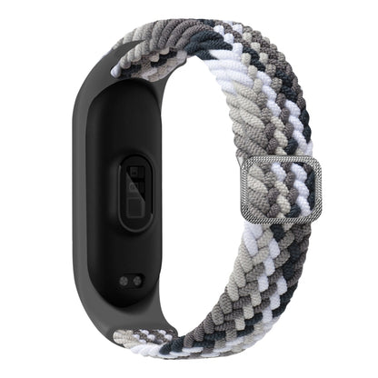 For Xiaomi Mi Band 6 / 5  / 4 / 3 Adjustable Nylon Braided Elasticity Watch Band (Colorful Black) - Watch Bands by buy2fix | Online Shopping UK | buy2fix