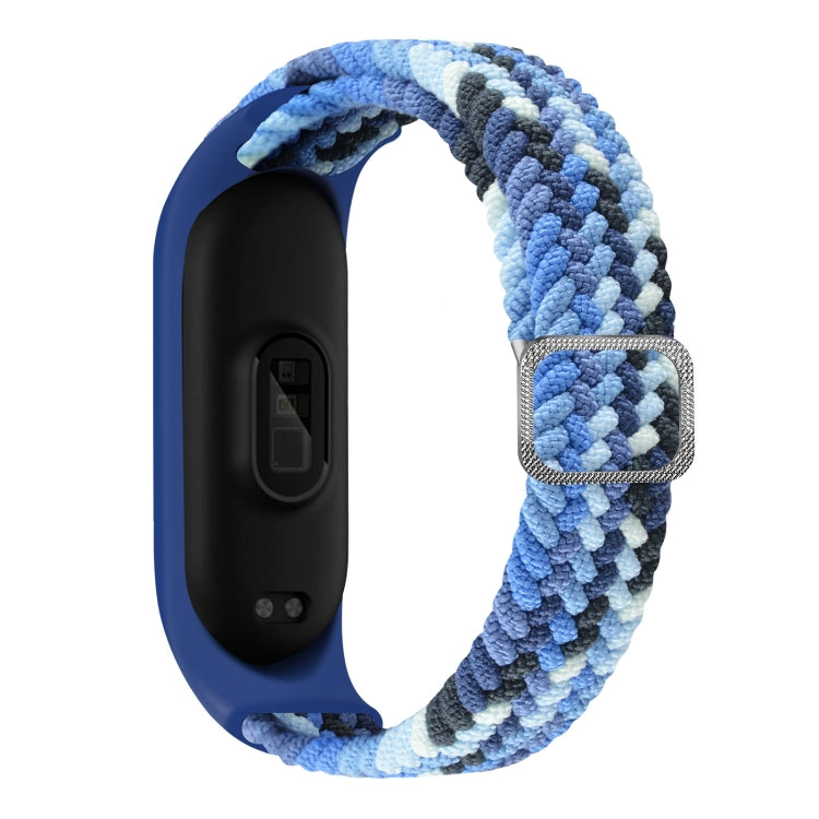 For Xiaomi Mi Band 6 / 5  / 4 / 3 Adjustable Nylon Braided Elasticity Watch Band (Colorful Blue) - Watch Bands by buy2fix | Online Shopping UK | buy2fix