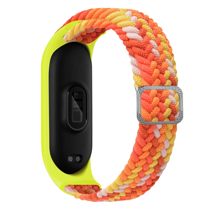 For Xiaomi Mi Band 6 / 5  / 4 / 3 Adjustable Nylon Braided Elasticity Watch Band(Colorful Orange) - Watch Bands by buy2fix | Online Shopping UK | buy2fix