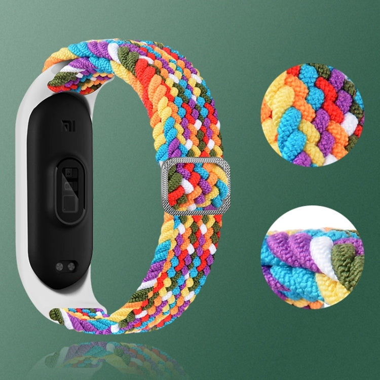 For Xiaomi Mi Band 6 / 5 / 4 / 3 Adjustable Nylon Braided Elasticity Watch Band(Black) by buy2fix